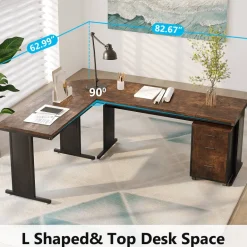 Fashion Tribesigns L-Shaped Desk, 83