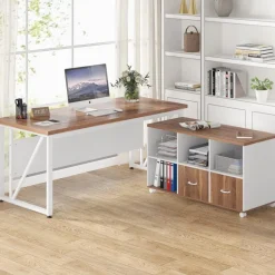 Discount Tribesigns L-Shaped Desk, 55