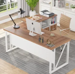 Discount Tribesigns L-Shaped Desk, 55