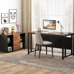 Clearance Tribesigns L-Shaped Desk, 55