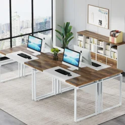 Discount Tribesigns L-Shaped Executive Desk, 63