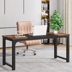 New Tribesigns Modern Computer Desk, Industrial Style Desk Computer Workstation