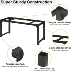 New Tribesigns Modern Computer Desk, Industrial Style Desk Computer Workstation
