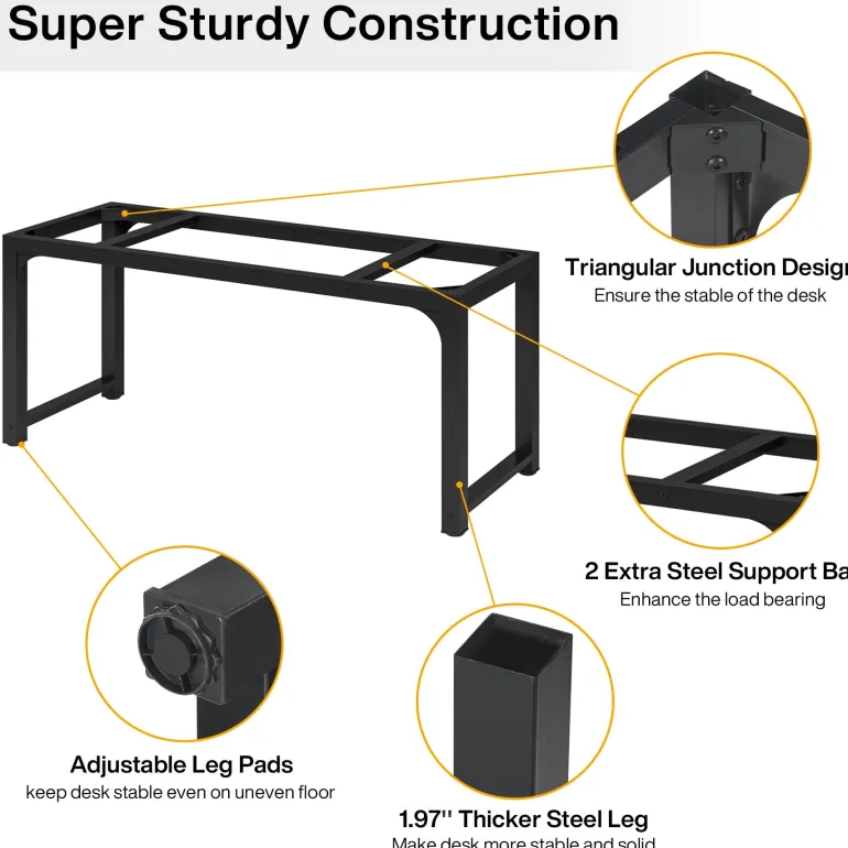 New Tribesigns Modern Computer Desk, Industrial Style Desk Computer Workstation