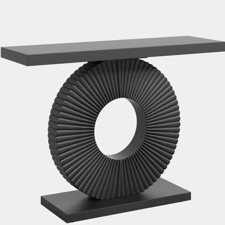 Clearance Tribesigns Modern Console Table 40" Wood Sofa Table with Geometric Base