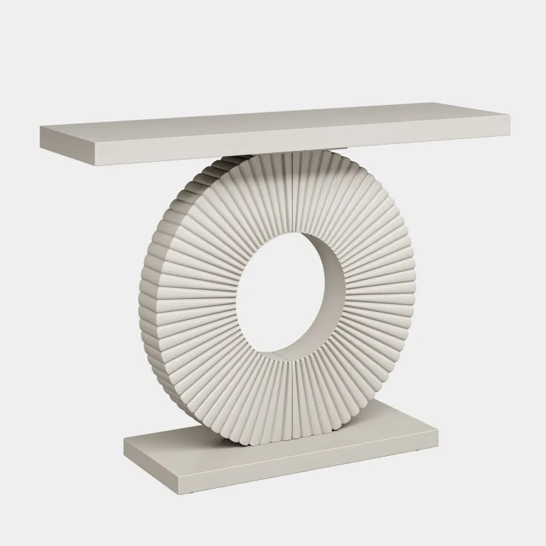 Clearance Tribesigns Modern Console Table 40" Wood Sofa Table with Geometric Base