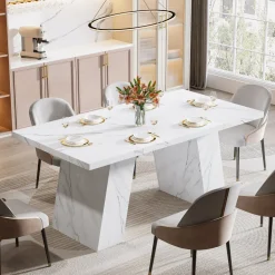 Cheap Tribesigns Modern Dining Table, 63