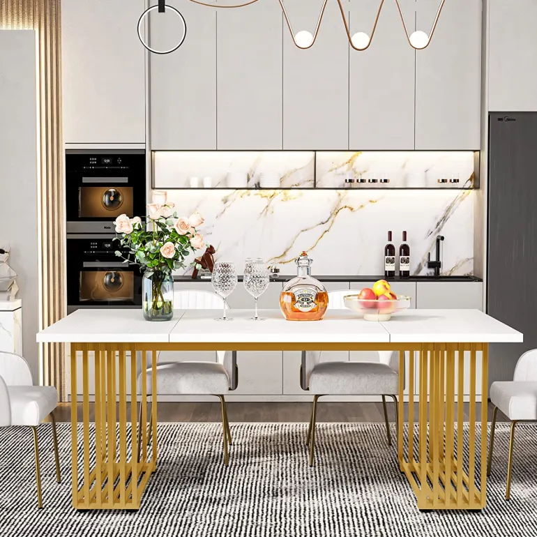Flash Sale Tribesigns Modern Dining Table, 70.8 Inches Kitchen Table for 6-8 People