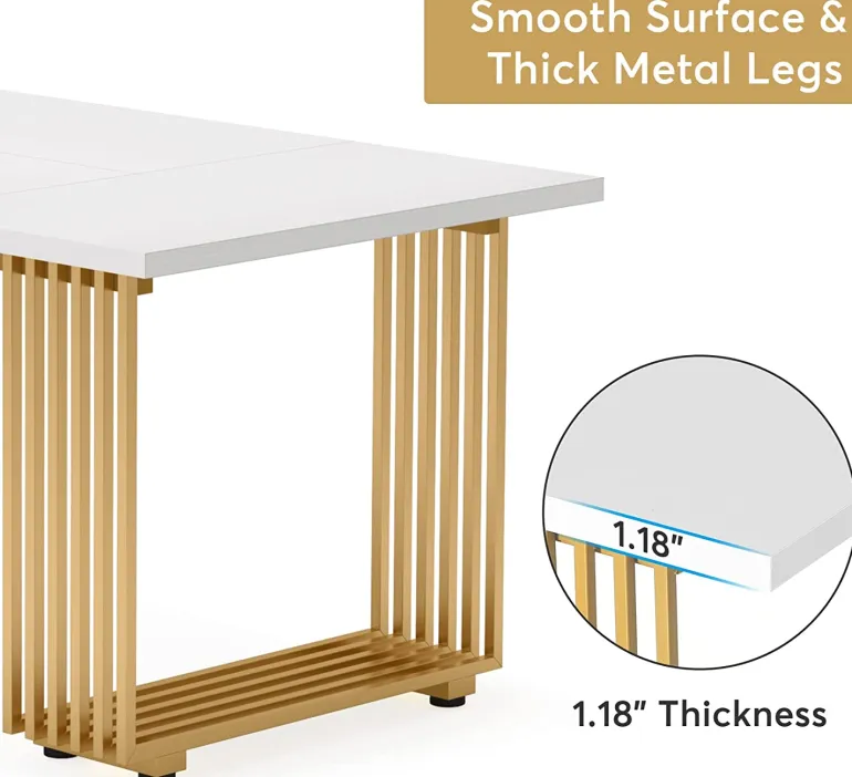 Flash Sale Tribesigns Modern Dining Table, 70.8 Inches Kitchen Table for 6-8 People