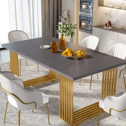 Flash Sale Tribesigns Modern Dining Table, 70.8 Inches Kitchen Table for 6-8 People