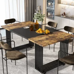 Flash Sale Tribesigns Modern Dining Table, 70.8 Inches Kitchen Table for 6-8 People