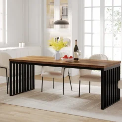 Flash Sale Tribesigns Modern Dining Table, 78.74 inches Sturdy Kitchen Table