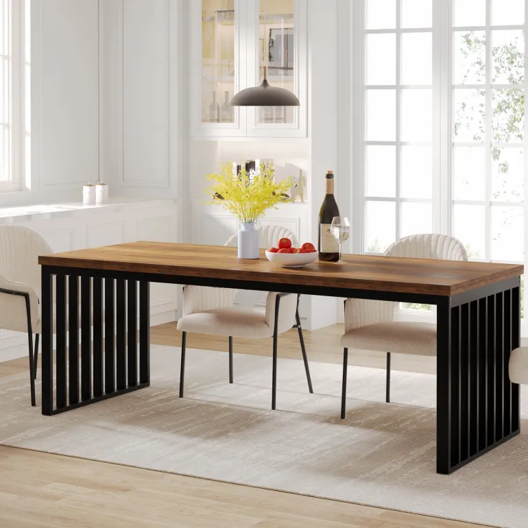 Flash Sale Tribesigns Modern Dining Table, 78.74 inches Sturdy Kitchen Table