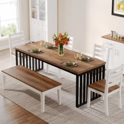 Flash Sale Tribesigns Modern Dining Table, 78.74 inches Sturdy Kitchen Table