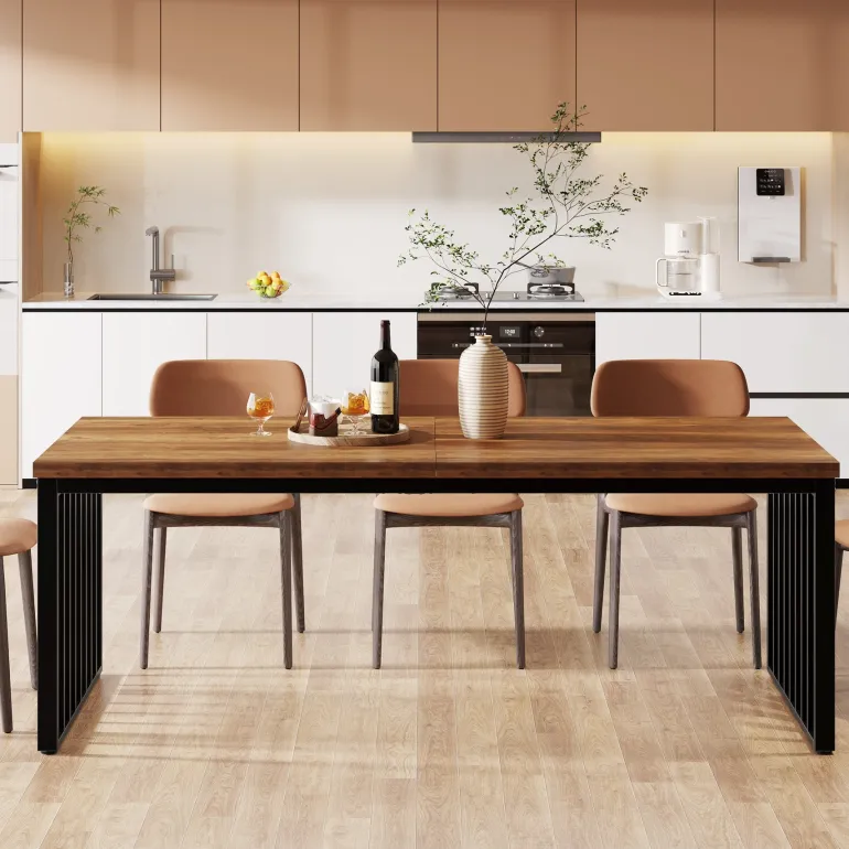 Flash Sale Tribesigns Modern Dining Table, 78.74 inches Sturdy Kitchen Table