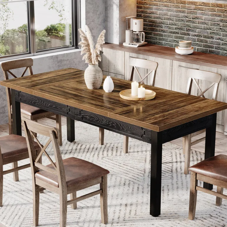 Sale Tribesigns Modern Dining Table, 63" Kitchen Table For 4 - 6 People