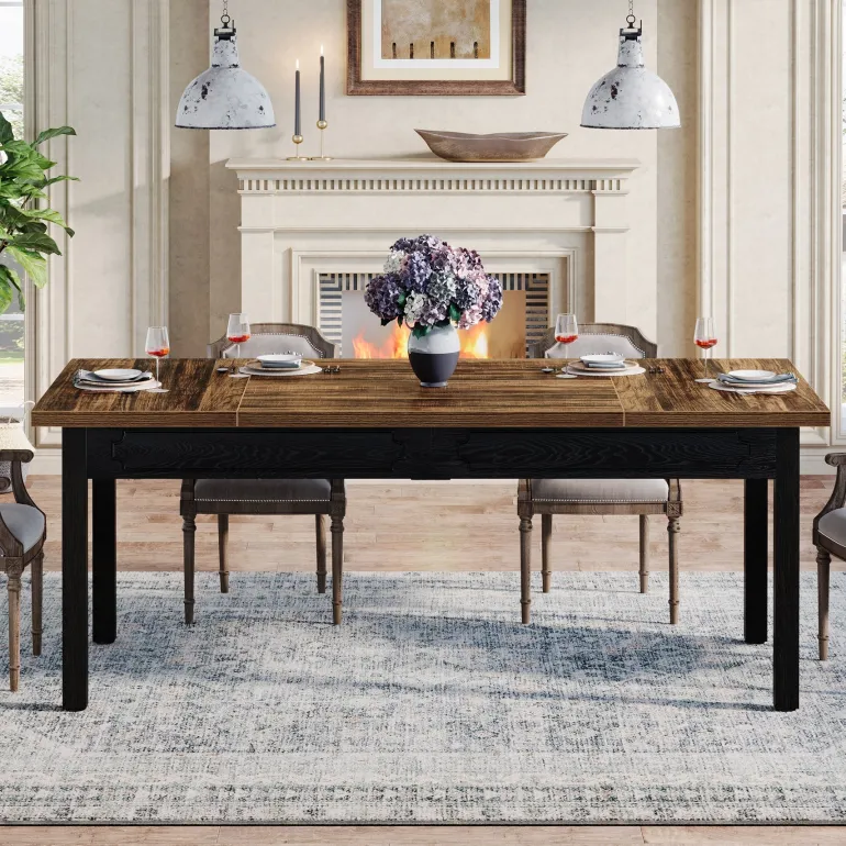 Sale Tribesigns Modern Dining Table, 63" Kitchen Table For 4 - 6 People