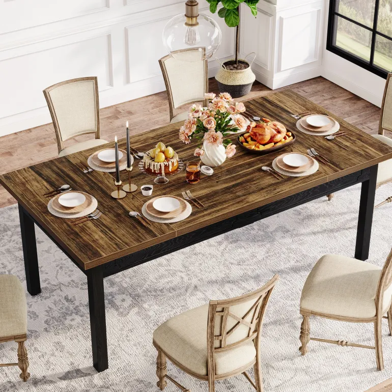 Sale Tribesigns Modern Dining Table, 63" Kitchen Table For 4 - 6 People