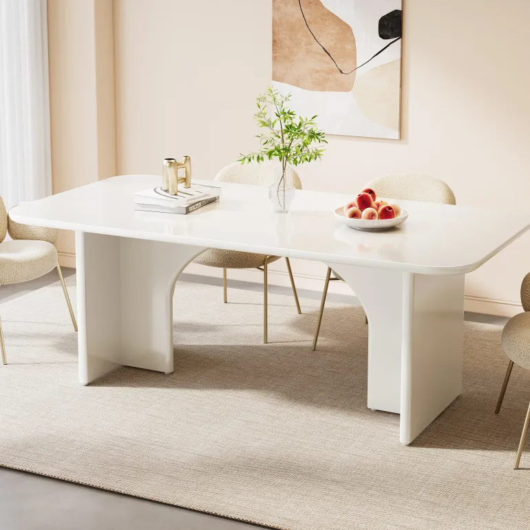 Cheap Tribesigns Modern Dining Table, 63" Large Rectangle Kitchen Table for 4-6 People