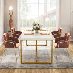 Cheap Tribesigns Modern Dining Table, 70.9