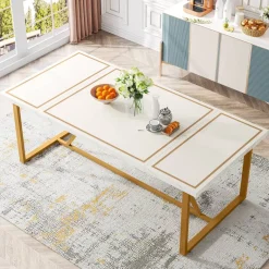 Cheap Tribesigns Modern Dining Table, 70.9
