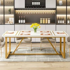 Cheap Tribesigns Modern Dining Table, 70.9