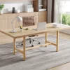 Discount Tribesigns Modern Executive Desk, 63" Conference Meeting Table for 4–6 People