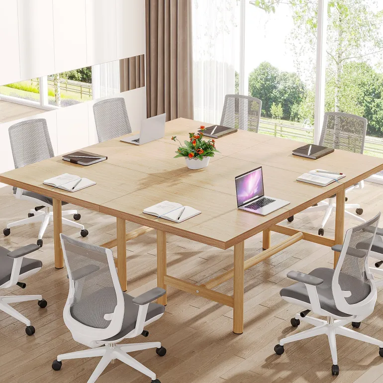 Discount Tribesigns Modern Executive Desk, 63" Conference Meeting Table for 4–6 People