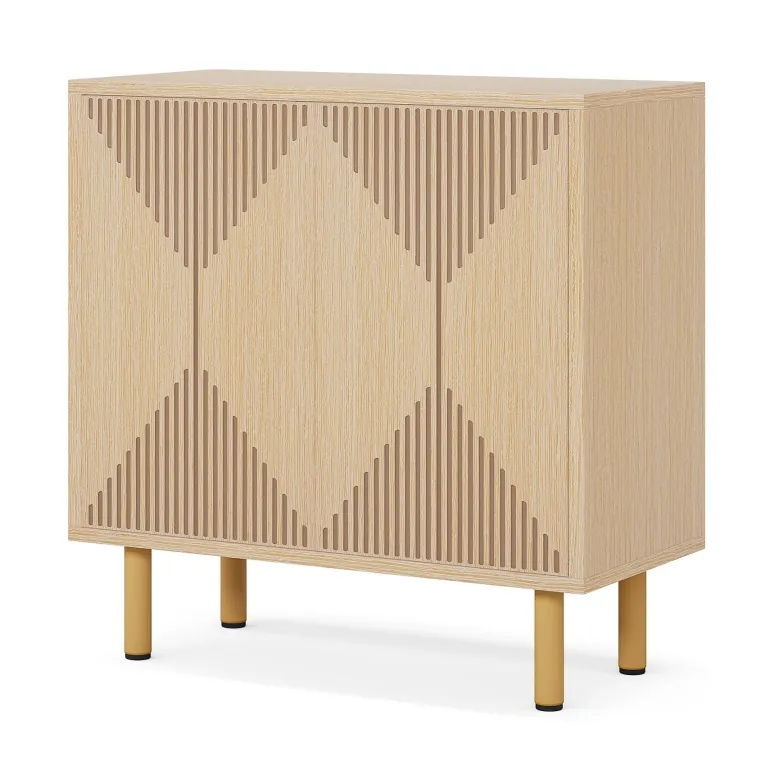 Fashion Tribesigns Modern Sideboard Buffet, 58" Wood Storage Cabinet with Doors