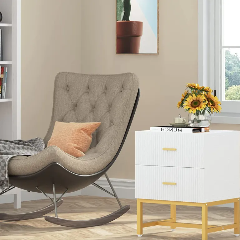 Best Sale Tribesigns Nightstand, Modern Bed Side End Table with 2-Drawer