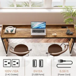 Store Tribesigns Overbed Table with Wheels, 71