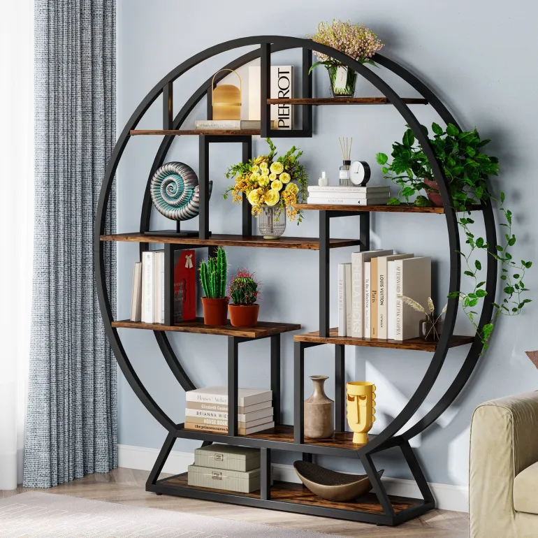 Best Tribesigns Plant Stand, 63" Round Flower Pot Plant Rack with 8 Shelves
