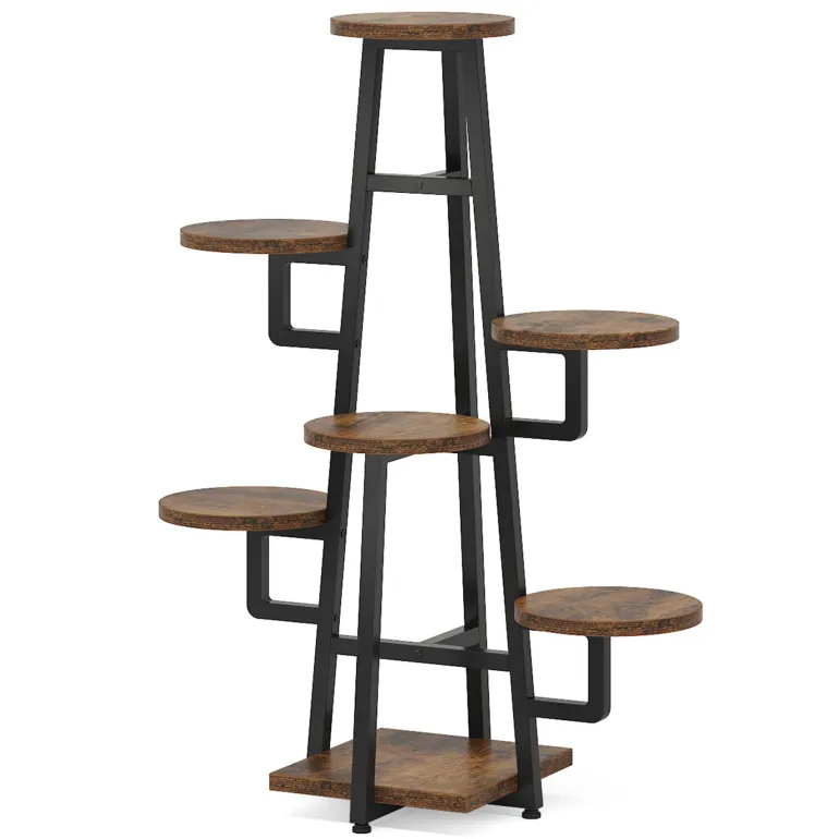 Online Tribesigns Plant Stand, 7 Tier Plant Pots Holder Rack Flower Stand Shelf