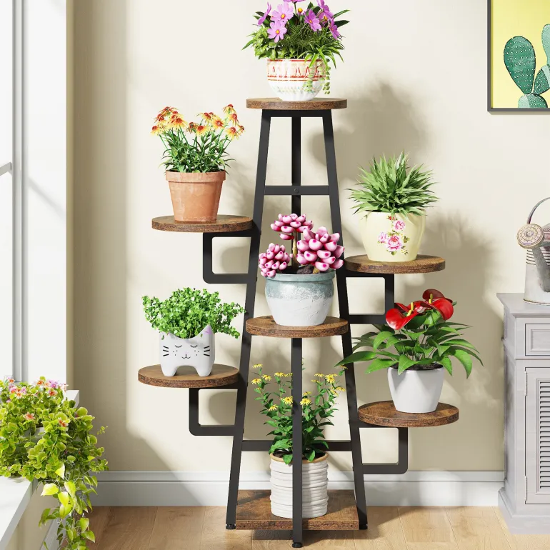 Online Tribesigns Plant Stand, 7 Tier Plant Pots Holder Rack Flower Stand Shelf