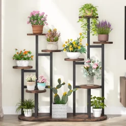 Cheap Tribesigns Plant Stand, Multi-Tiered 11 Potted Plant Shelf Flower Stands