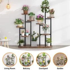 Cheap Tribesigns Plant Stand, Multi-Tiered 11 Potted Plant Shelf Flower Stands