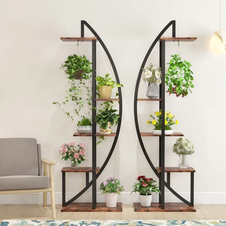 Online Tribesigns Plant Stand, 5-Tier Bonsai Flower Rack Display Shelf Pack of 2