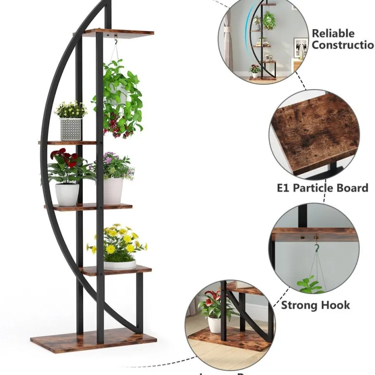 Online Tribesigns Plant Stand, 5-Tier Bonsai Flower Rack Display Shelf Pack of 2