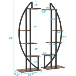 Online Tribesigns Plant Stand, 5-Tier Bonsai Flower Rack Display Shelf Pack of 2