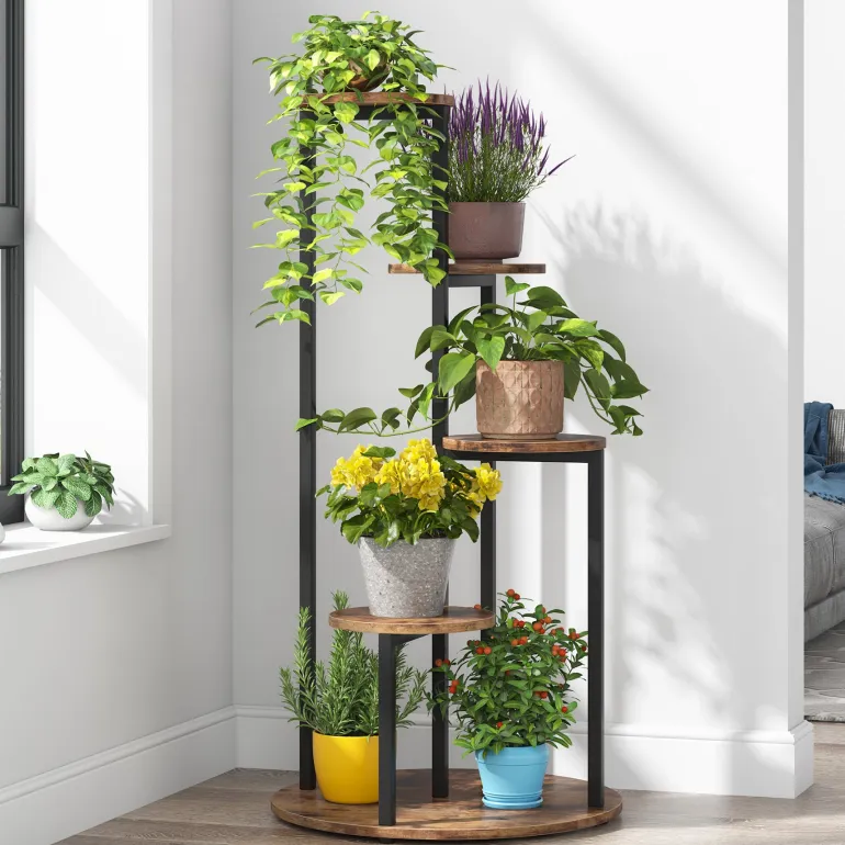 Hot Tribesigns Plant Stand, 4-Tier Plant Shelf Holders Corner Flower Pot Stands