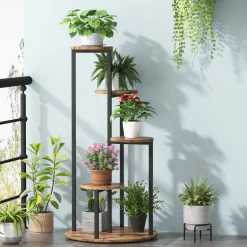 Hot Tribesigns Plant Stand, 4-Tier Plant Shelf Holders Corner Flower Pot Stands
