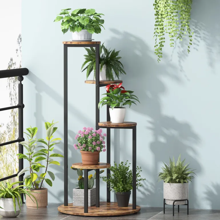 Hot Tribesigns Plant Stand, 4-Tier Plant Shelf Holders Corner Flower Pot Stands