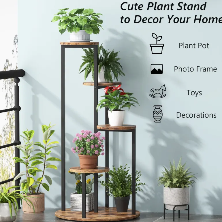 Hot Tribesigns Plant Stand, 4-Tier Plant Shelf Holders Corner Flower Pot Stands