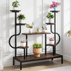 Cheap Tribesigns Plant Stand, 8-tier Potted Ladder Holder Flower Rack Shelves