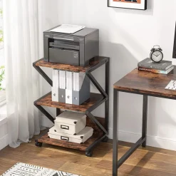 Discount Tribesigns Printer Stand, 3-Tier Rolling Printer Cart Under Desk Storage Shelf