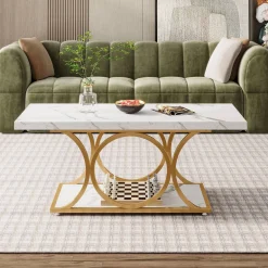 New Tribesigns Rectangle Coffee Table, 47.24