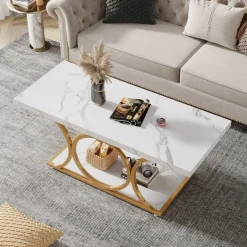 New Tribesigns Rectangle Coffee Table, 47.24