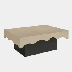 Hot Tribesigns Rectangular Coffee Table, Farmhouse Center Table Cocktail Table