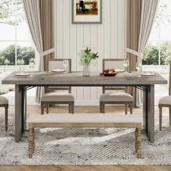 Shop Tribesigns Rectangular Dining Table, 71