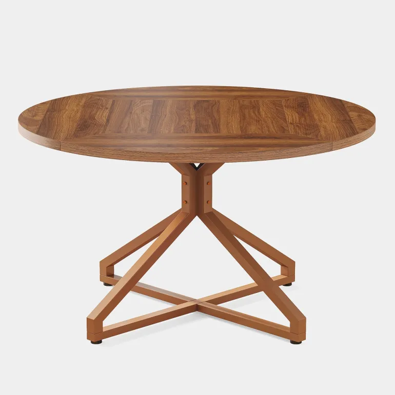 Clearance Tribesigns Round Dining Table, 47" Circle Kitchen Table for 4-6 People